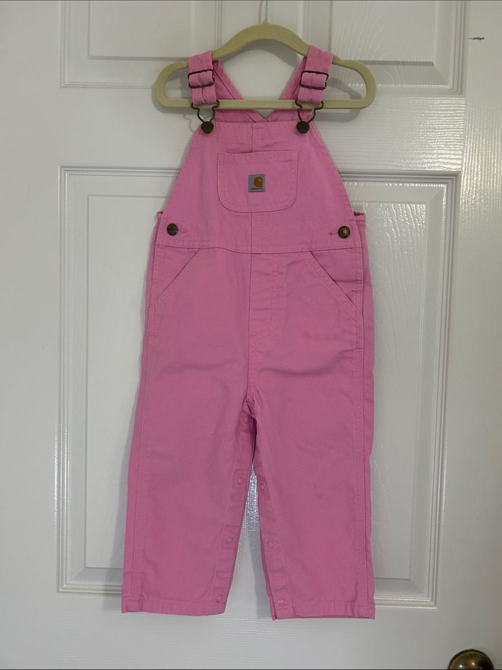 Carhartt Pink Kids Overalls with Adjustable Straps